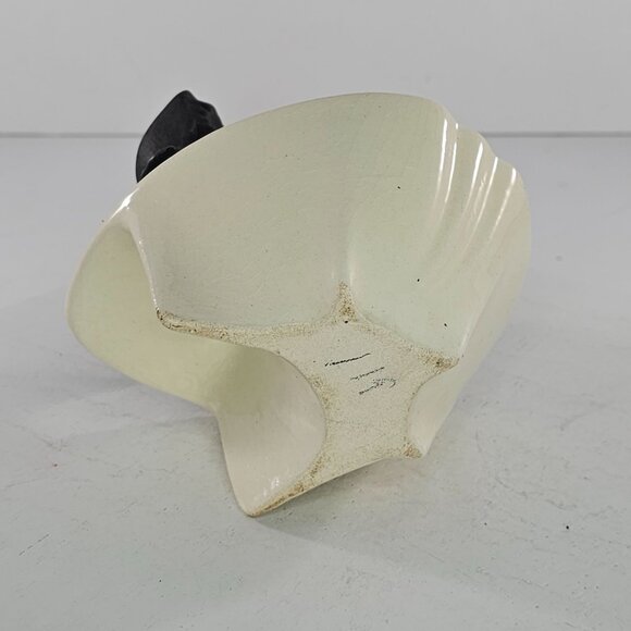 Vintage Ceramic Owl Catch All Candy Dish Mid Century Modern Decor Rhinestone Eye - Picture 6 of 8